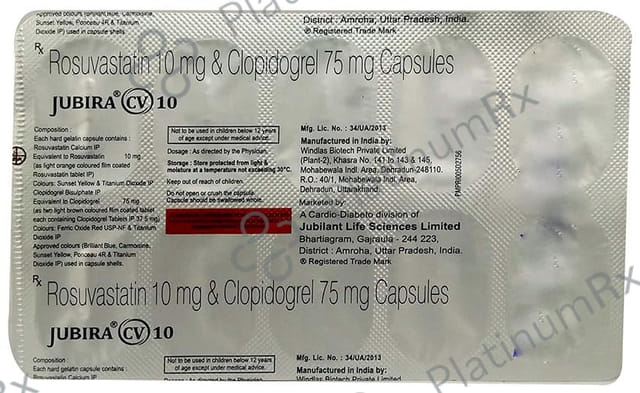 Jubira CV 10/75mg Capsule 10s