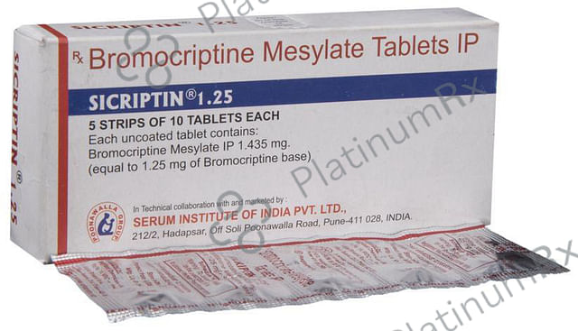 Sicriptin 1.25mg Tablet 10s