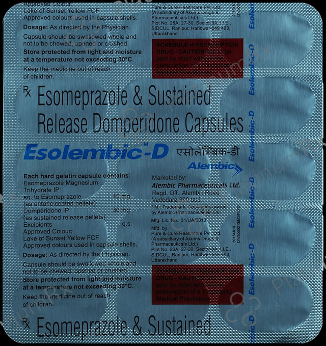 Esolembic D 30/40mg Capsule SR 15s
