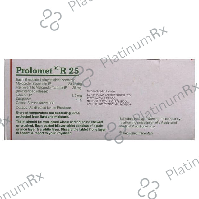 Prolomet R 25/2.5mg Tablet ER 10s