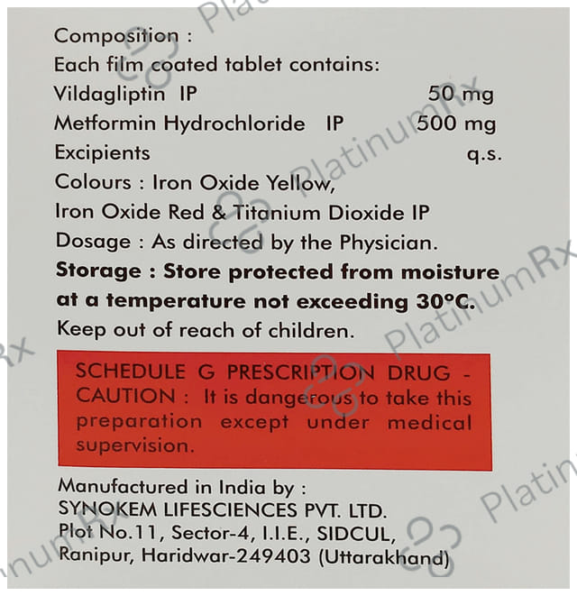 Vengamet 500/50mg Tablet 10s