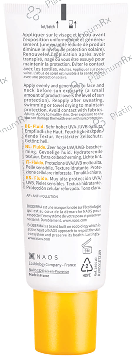 Bioderma Photoderm Fluide Max SPF 100 - High UVA/UVB Protection - For Sensitive Skin