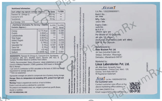 Qlino 150/600/10mg Capsule 10s