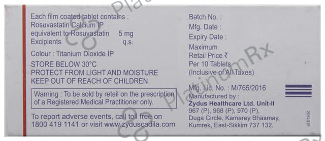 Zyrova 5mg Tablet 10s