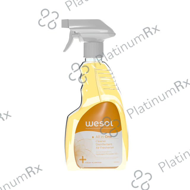 Wesol Food Grade Hydrogen Peroxide 1% All in One Multi Surface Cleaner Liquid, Disinfectant and Air Freshener Spray Fresh Plumeria