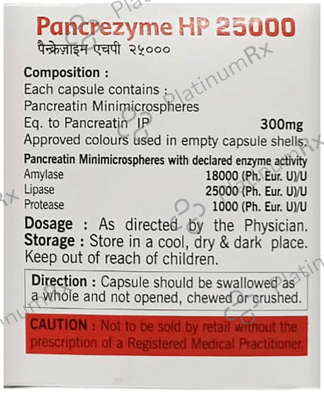 Pancrezyme HP 300mg Capsule 10s