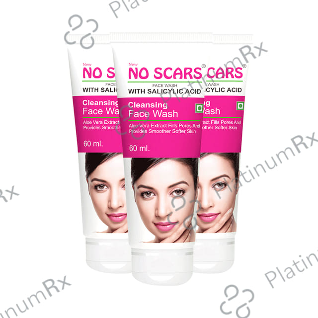 NO Scars with Salicylic Acid Cleansing Face Wash ( 60ml) 3 Tubes