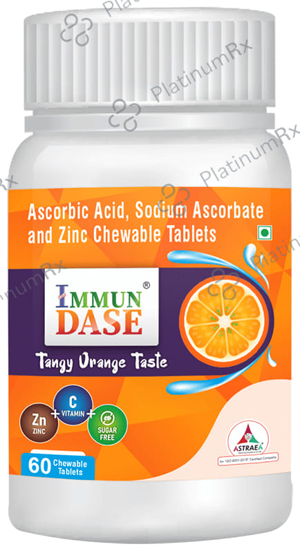 Immun Dase Chewable Tablet Tangy Orange Sugar Free 60 Chewable Tablet