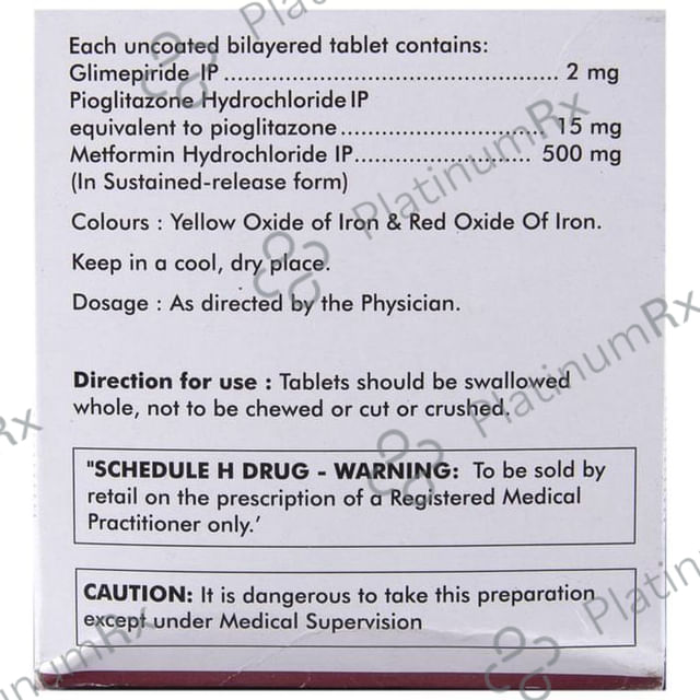 Tripride 2/500/15mg Tablet SR 15s