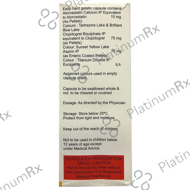 Atorva Gold 10/75/75mg Capsule 15s