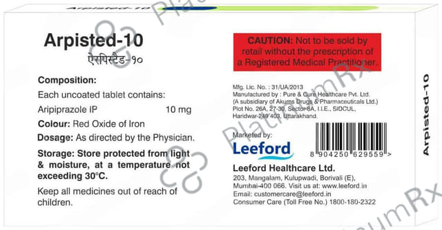 Arpisted 10mg Tablet 10s