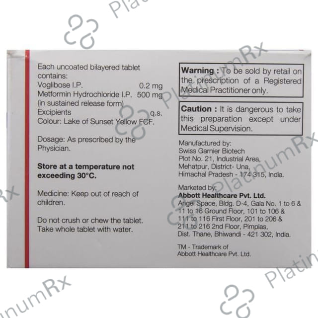 PPG Met 500/0.2mg Tablet SR 10s
