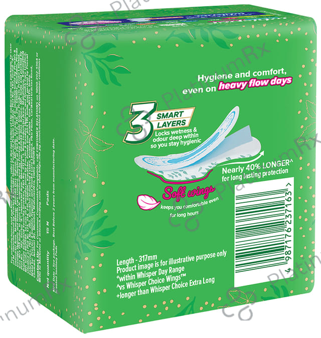 Whisper Ultra Clean Hygiene Comfort Sanitary Pads - Size XL+ 15 pads