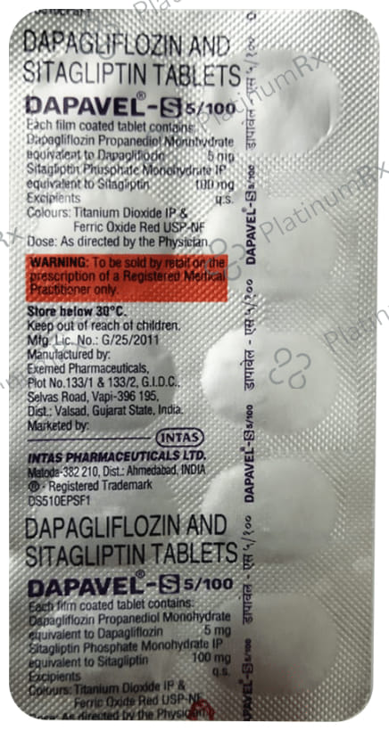 Dapavel S 5/100mg Tablet 10s