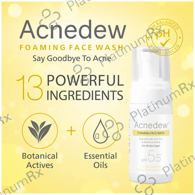Acnedew pH 5.5 Foaming Face Wash