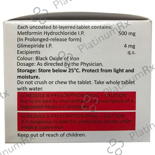 Obimet GX 4/500mg Tablet PR 10s