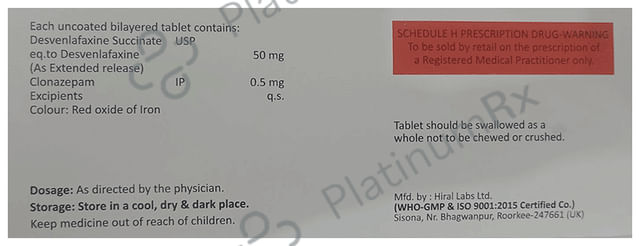 Xenafaxin Plus 50 Tablet ER