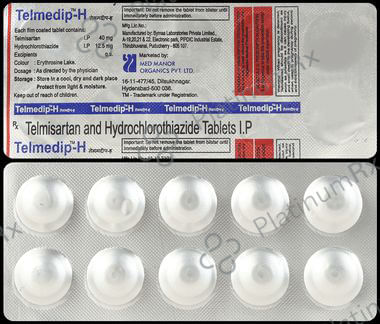 Telmedip H 40mg/12.5mg Tablet