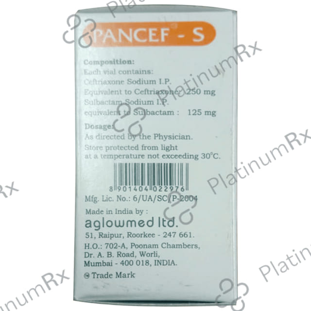 Pancef-S 375mg Injection
