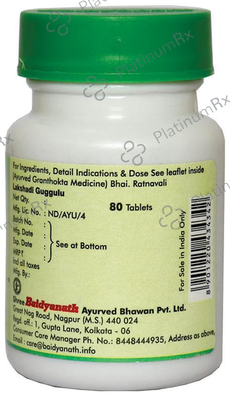 Baidyanath (Nagpur) Lakshadi Guggulu Tablet