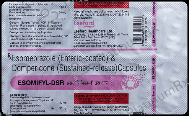 Esomifyl D 30mg/40mg Capsule SR