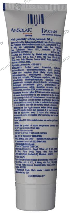 Ansolar Spf 60 Lotion