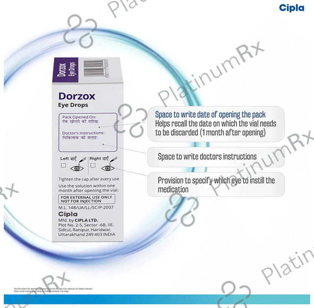 Dorzox 2% Eye Drop 5ml