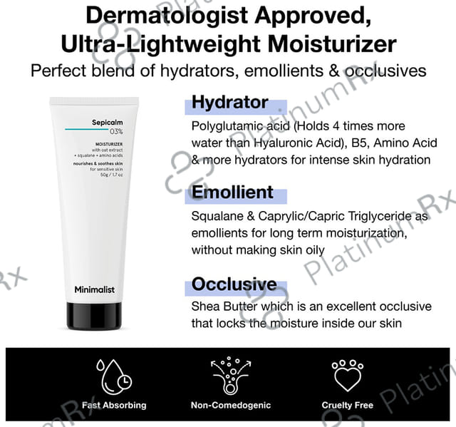 Minimalist 03% Sepicalm Moisturizer 50gm