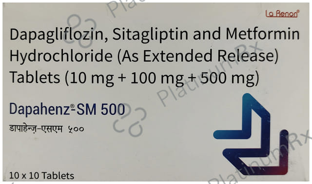 Dapahenz SM 10/500/100mg Tablet ER 10s