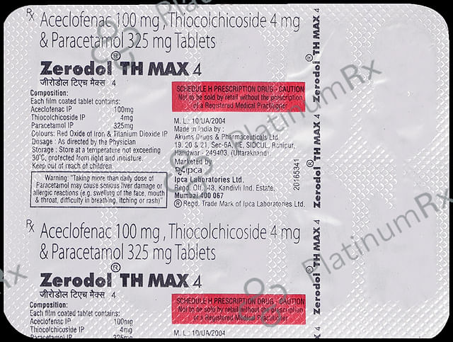 Zerodol TH Max 4/100/325mg Tablet 10s