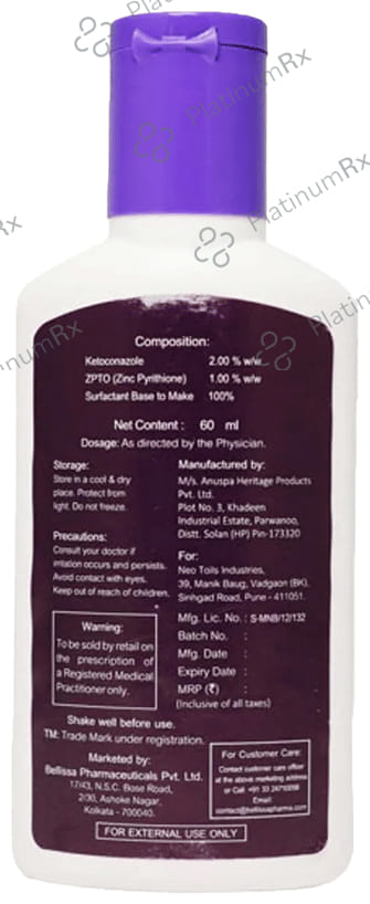 Belzole 2% Shampoo 60ml