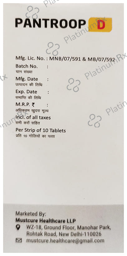 Pantroop D 10mg/40mg Tablet