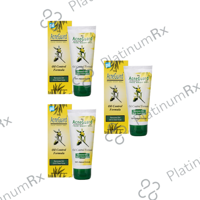 Acneguard Face Wash Gel (50gm Each) Tube 3s