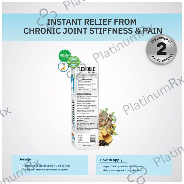 Flexiqule Emollient for Instant Relief from Chronic Joint Stiffness & Pain