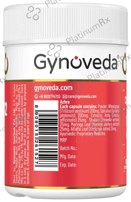Gynoveda Ayurvedic Vitamin B12 Capsule (30 Each) 1 Bottle