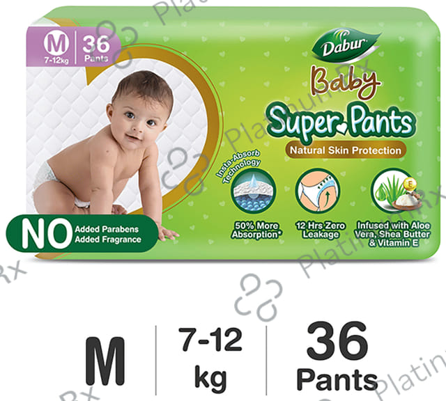 Dabur Baby Super Pants with Aloe Vera, Shea Butter & Vitamin E - Size Medium