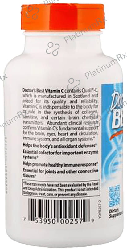 Doctor's Best Vitamin C with Quali-C Veggie Capsule - For Healthy Immune Response
