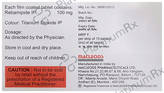 Rebagen 100mg Tablet 15s