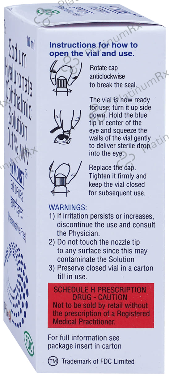 Hymoist 0.1% Ophthalmic Solution 10ml
