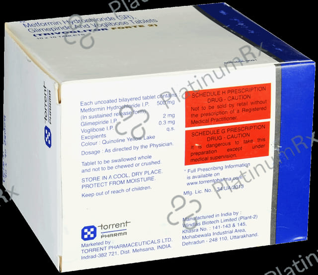 Trivoglitor Forte 2/500/0.3mg Tablet SR 10s