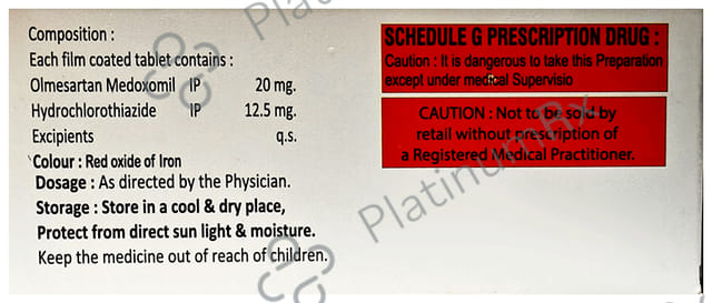 Olmenol H 12.5mg/20mg Tablet