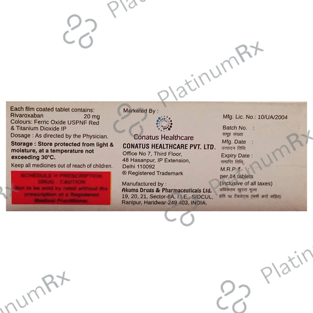 Rivarox 20 Tablet 14 tablets