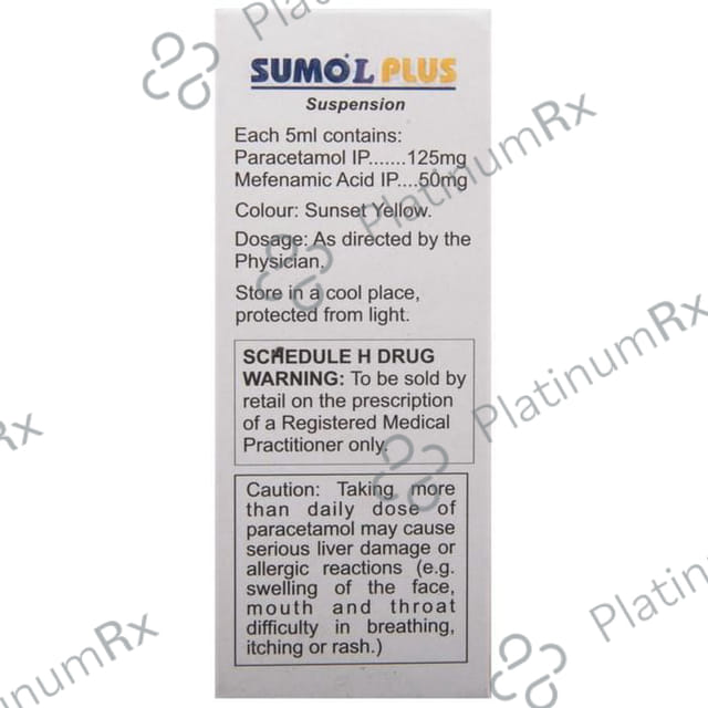 Sumo L Plus Paediatric 50/125mg Suspension 60ml