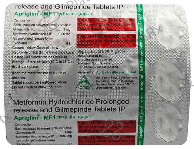 Apriglim MF 1 Tablet PR 15s