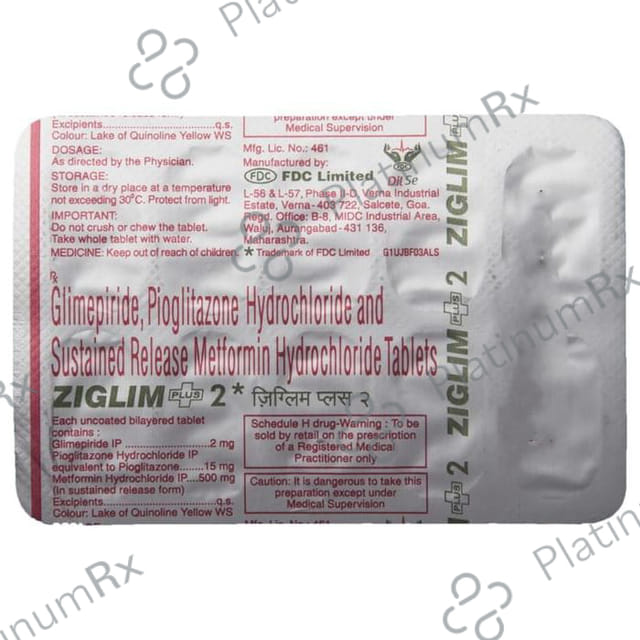 Ziglim Plus 2/500/15mg Tablet SR 10s