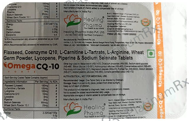 Healing Pharma Omega CQ10 Forte Tablet