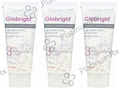 Globright 3 Way Anti-Bacterial Action Advance Cleansing Facewash (100ml Each) 3 Tube