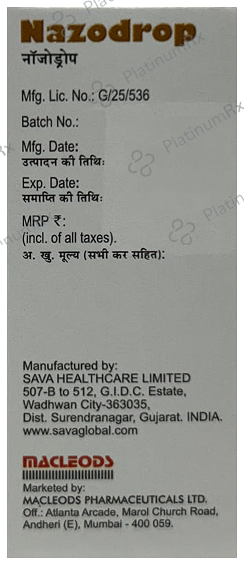 Nazodrop 0.65% Nasal Drop 10ml