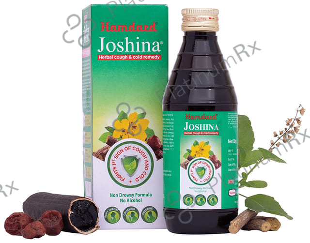 Hamdard Joshina Herbal Cough & Cold Syrup - Non-Drowsy Formula & No Alcohol 100 ml