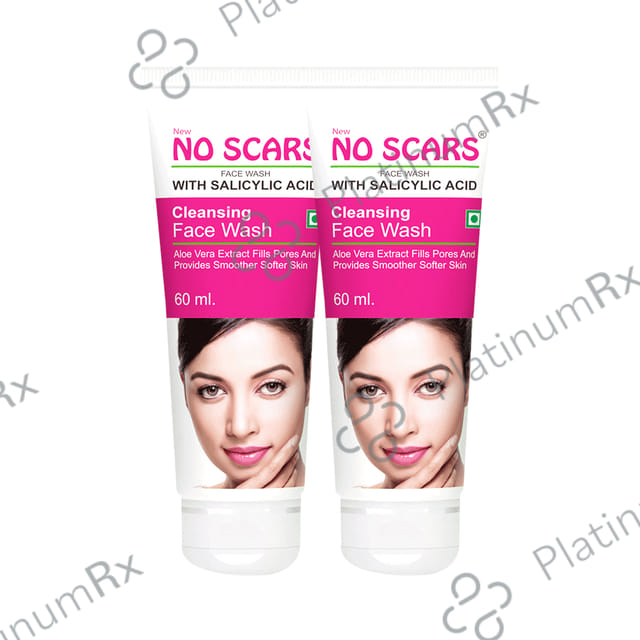 NO Scars with Salicylic Acid Cleansing Face Wash ( 60ml) 2 Tubes